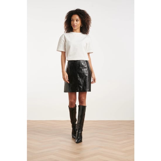 Smashed Lemon Mini rok van glanzend faux leather | - Image 4