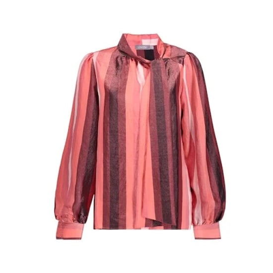 Geisha 63584-32 420 blouse stripes pink/coral/burgundy - Image 1