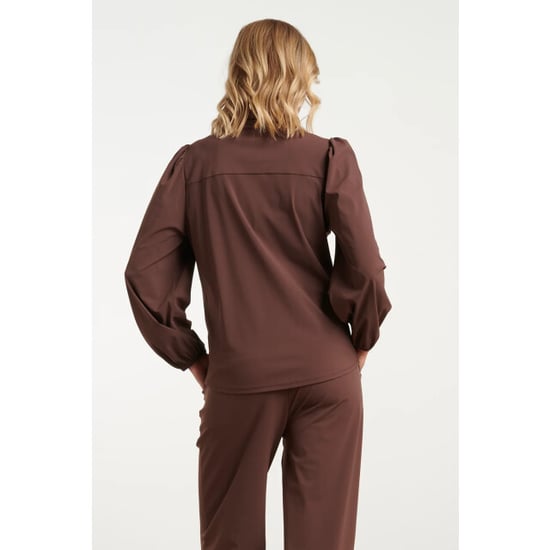 Smashed Lemon Blouse met pofmouwen in comfortabele travel quality | - Image 3