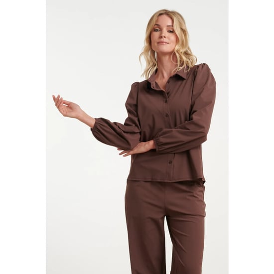 Smashed Lemon Blouse met pofmouwen in comfortabele travel quality | - Image 4