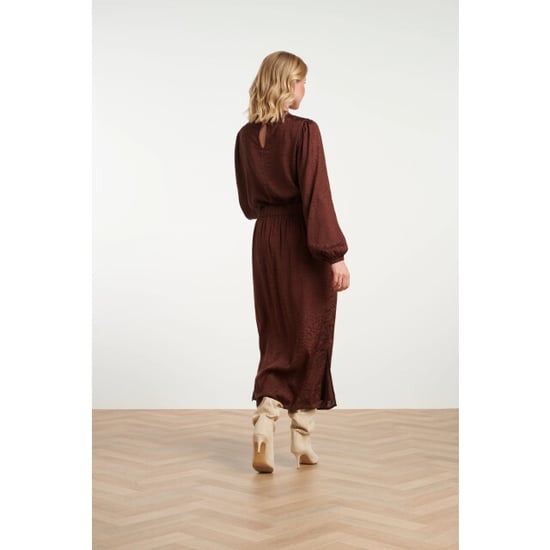 Smashed Lemon Satijnen blouse met subtiel animal patroon | - Image 5