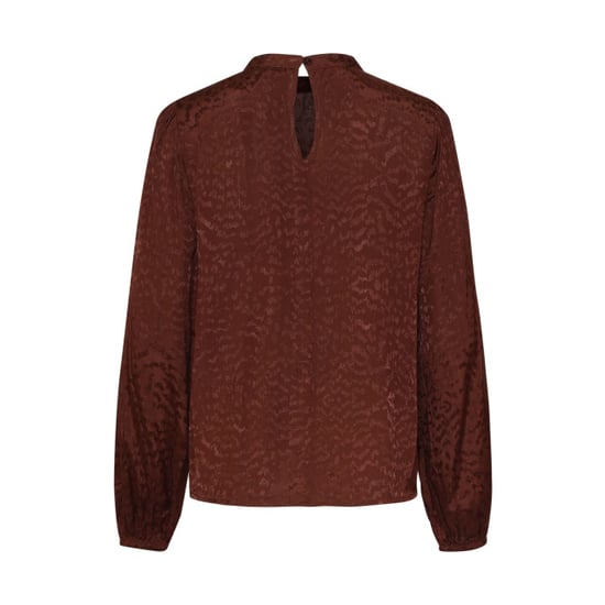 Smashed Lemon Satijnen blouse met subtiel animal patroon | - Image 6