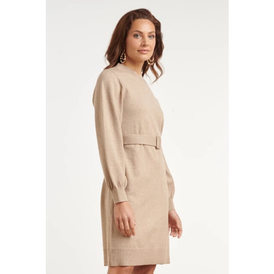 Smashed Lemon Gebreide jurk met tailleceintuur | - Image 6
