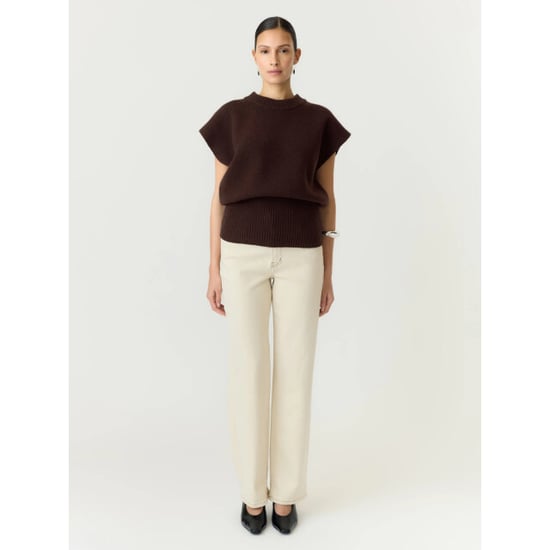 YAS Esli sl wool blend knit vest coffee bean - Image 2