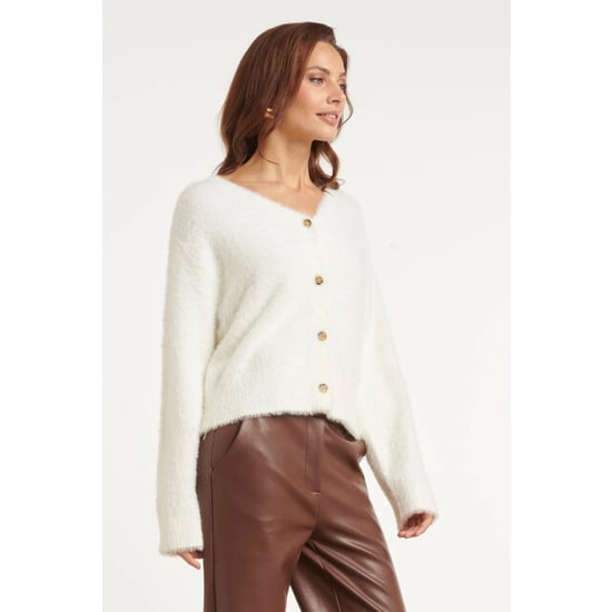 Smashed Lemon Fluffy vest met sierknopen | - Image 2