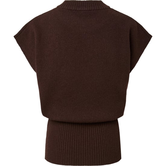 YAS Esli sl wool blend knit vest coffee bean - Image 4