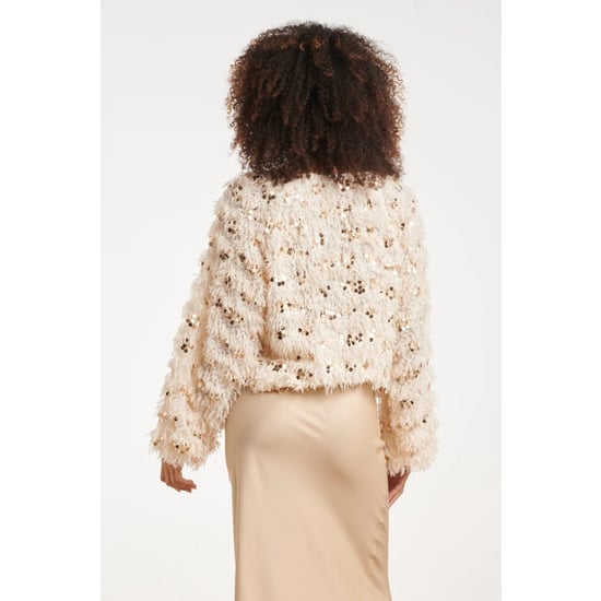 Smashed Lemon Top met fringe structuur en paillettendetails | - Image 4