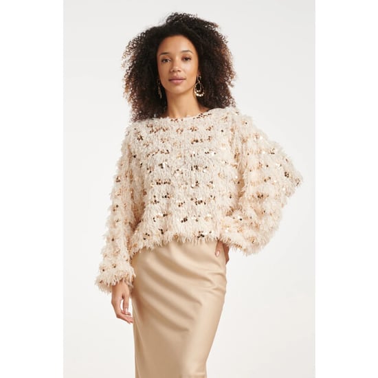 Smashed Lemon Top met fringe structuur en paillettendetails | - Image 5