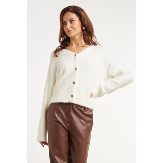 Smashed Lemon Fluffy vest met sierknopen | - Image 5