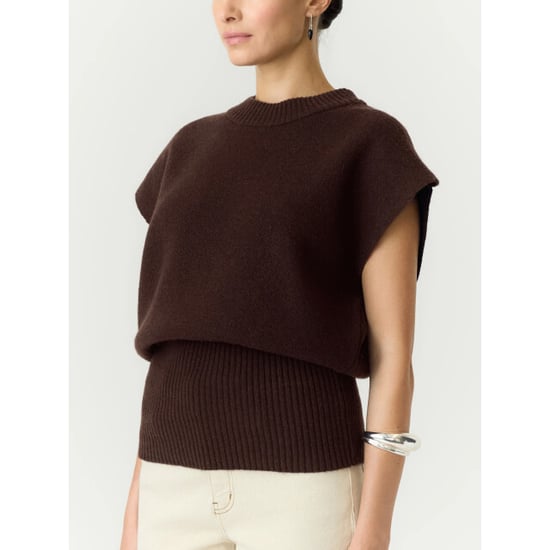 YAS Esli sl wool blend knit vest coffee bean - Image 6