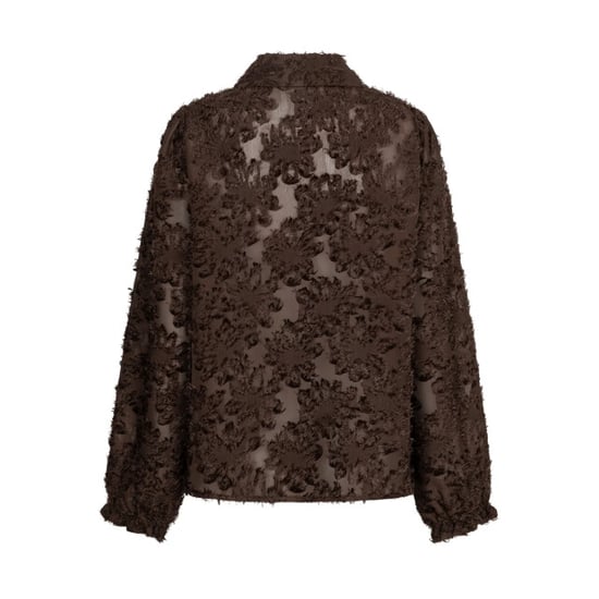 Red Button Blouse fringes brown - Image 1
