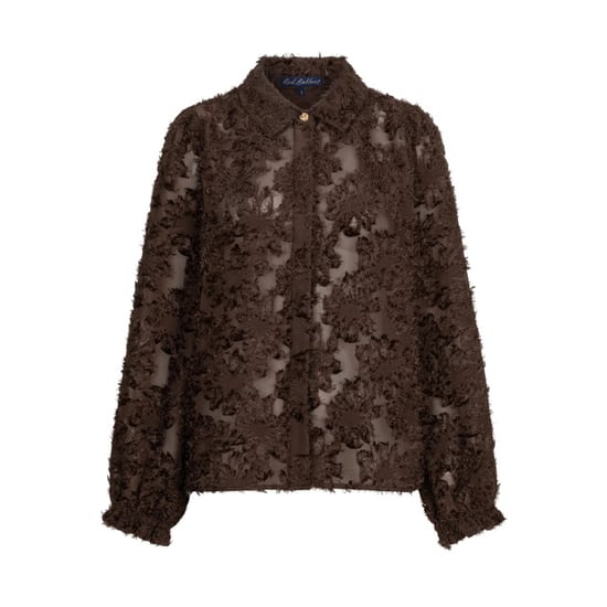 Red Button Blouse fringes brown - Image 2