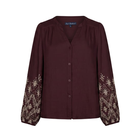 Red Button Blouse embroidery - Image 1