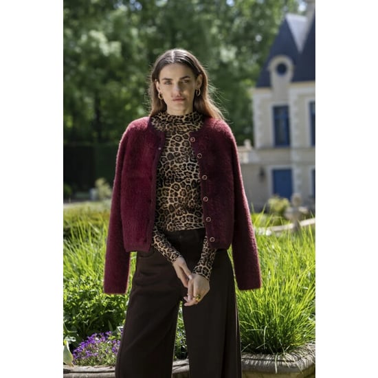 Geisha 64508-10 480 cardigan hairy burgundy - Image 1