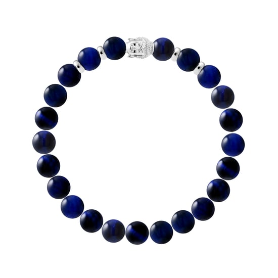 Tibetan Bracelet BUDDAH - Protection Power - Genuine Blue Tiger Eye (Hawk Eye) - BUDDAH and - Image 2