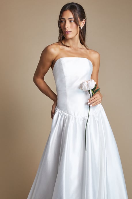 Drop Waist Detail Maxi Wedding Dress - Image 2