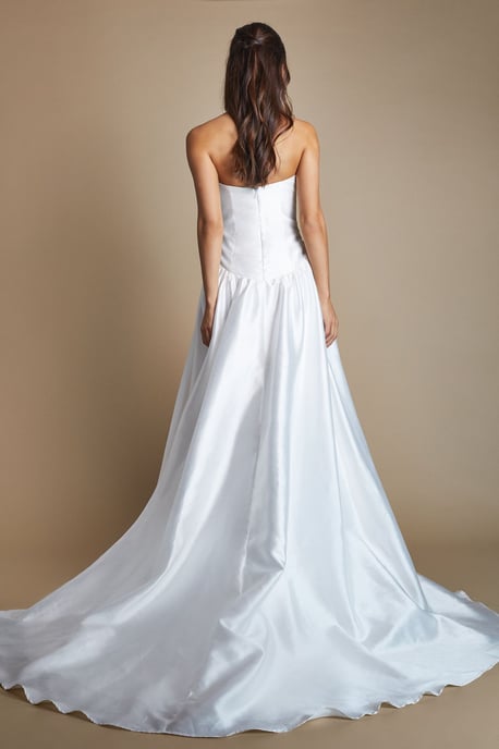 Drop Waist Detail Maxi Wedding Dress - Image 3