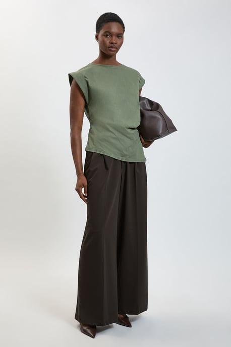 100% Cotton Asymmetric Jersey T-Shirt - Image 2