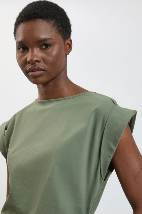 100% Cotton Asymmetric Jersey T-Shirt - Image 4