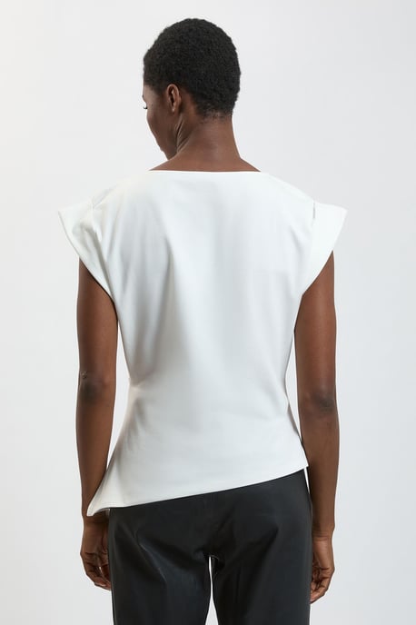 100% Cotton Asymmetric Jersey T-Shirt - Image 3