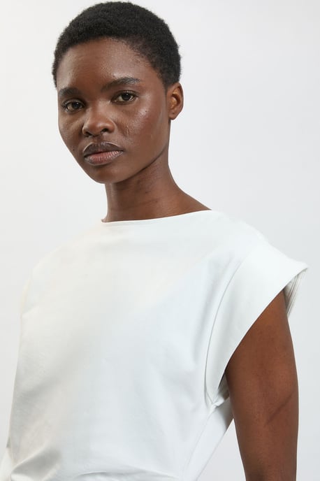 100% Cotton Asymmetric Jersey T-Shirt - Image 4