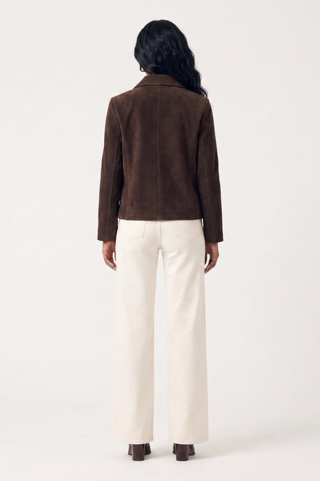 Suede Jacket in Chestnut - Image 3