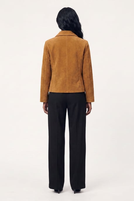 Suede Jacket in Cognac - Image 4