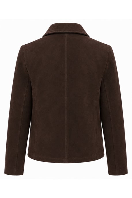 Suede Jacket in Chestnut - Image 5