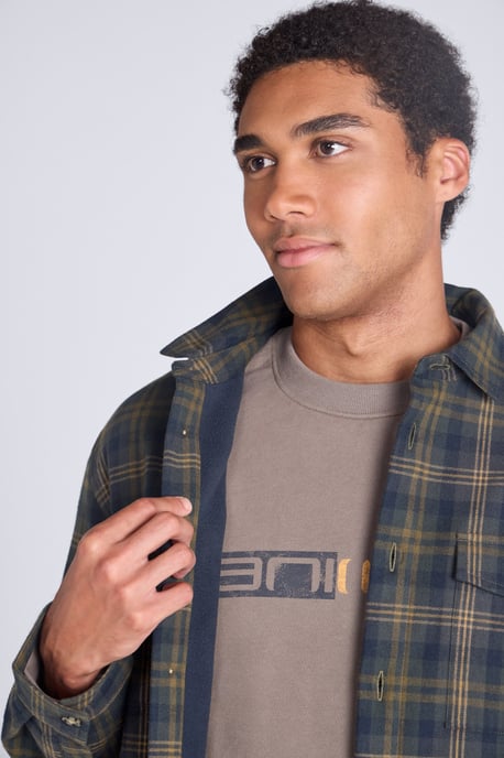 'Seth' Men's Fleece Bonded Shacket Comfy Warm Jacket - Image 3