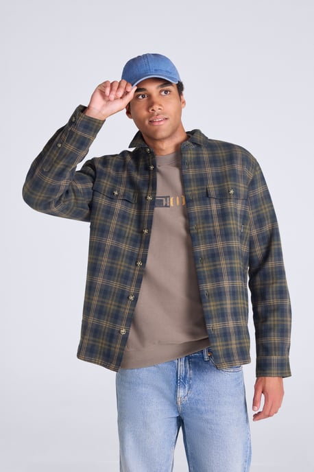 'Seth' Men's Fleece Bonded Shacket Comfy Warm Jacket - Image 6