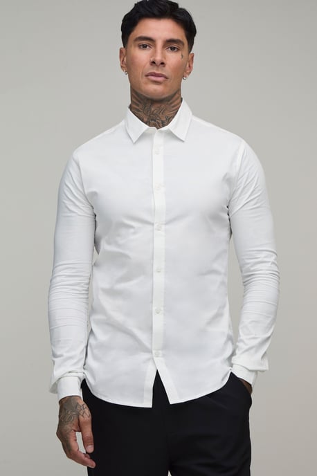 Tall Muscle Fit Long Sleeve Shirt - Image 1