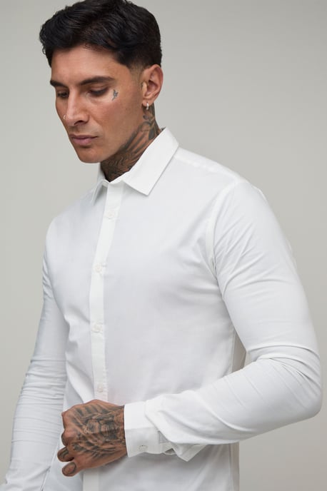 Tall Muscle Fit Long Sleeve Shirt - Image 3