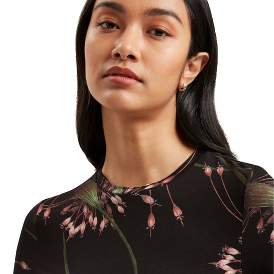 Ted Baker Lexiii Printed Fitted Black T-shirt - Image 5