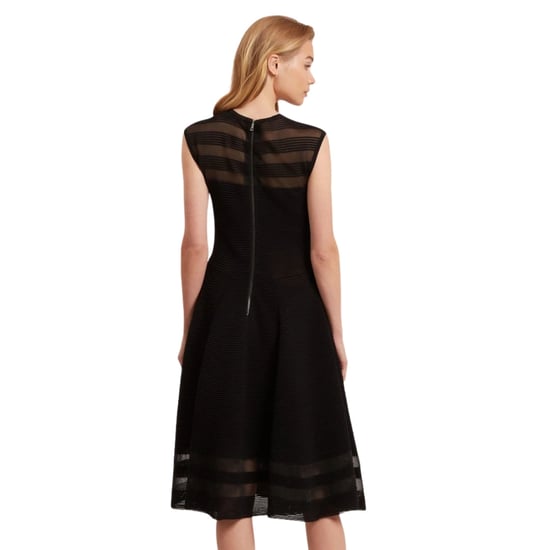 Ted Baker Saalli Knitted Black Skater Dress With Invisible Pane - Image 3