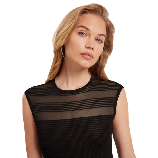 Ted Baker Saalli Knitted Black Skater Dress With Invisible Pane - Image 4