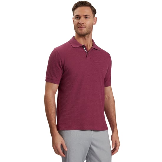 Ted Baker Redman Regular Textured Fuchsia Pikétröja - Image 2