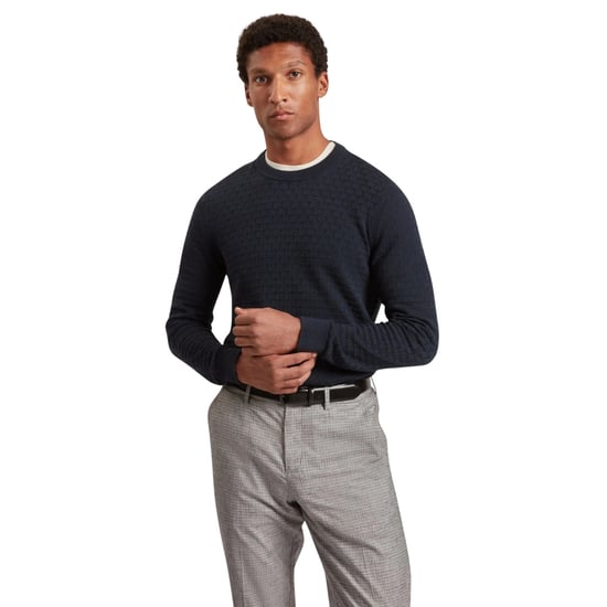 Ted Baker Sainsy T Stitch Navy Crew Neck Jumper - Image 2
