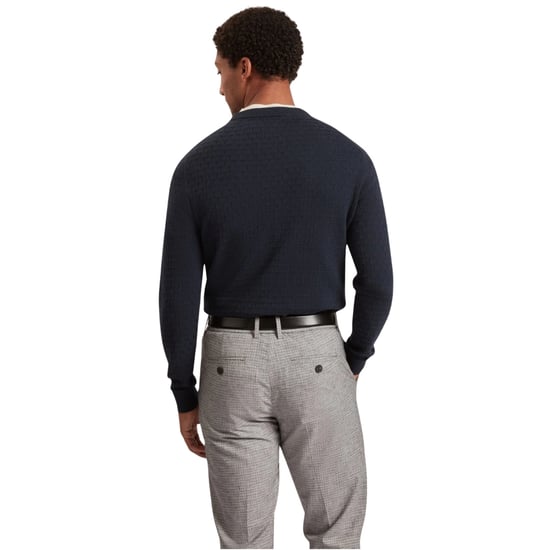 Ted Baker Sainsy T Stitch Navy Crew Neck Jumper - Image 3