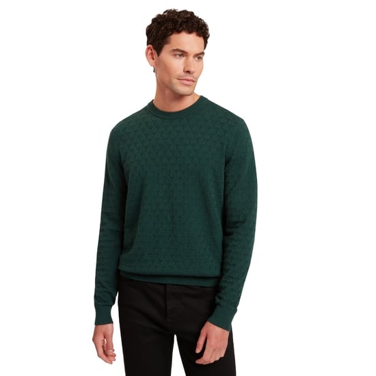 Ted Baker Sainsy T Stitch Dark Green Crew Neck Jumper - Image 2