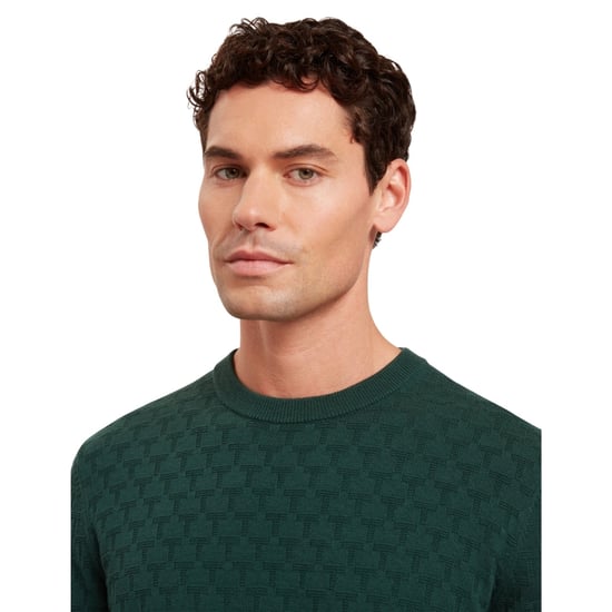 Ted Baker Sainsy T Stitch Dark Green Crew Neck Jumper - Image 4