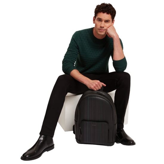 Ted Baker Sainsy T Stitch Dark Green Crew Neck Jumper - Image 6