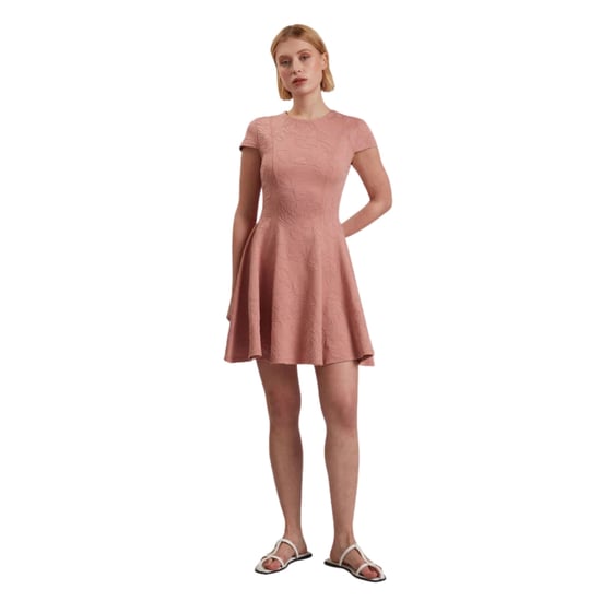 Ted Baker Clodaa Geborduurde Ponte Roze Mini Skaterjurk - Image 2