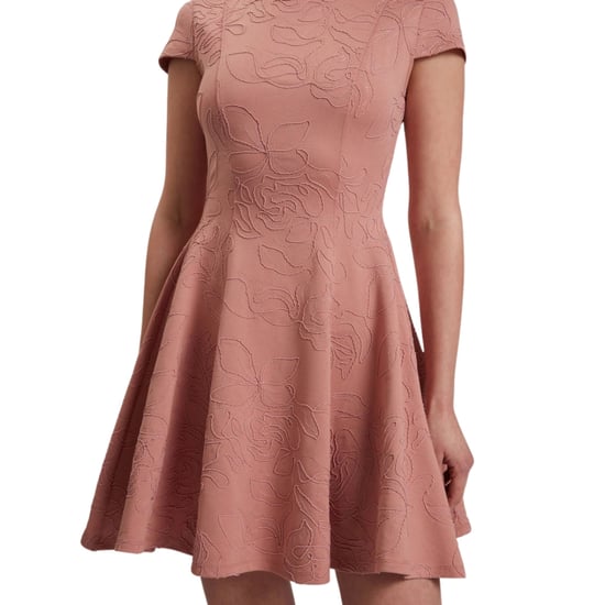 Ted Baker Clodaa Geborduurde Ponte Roze Mini Skaterjurk - Image 4