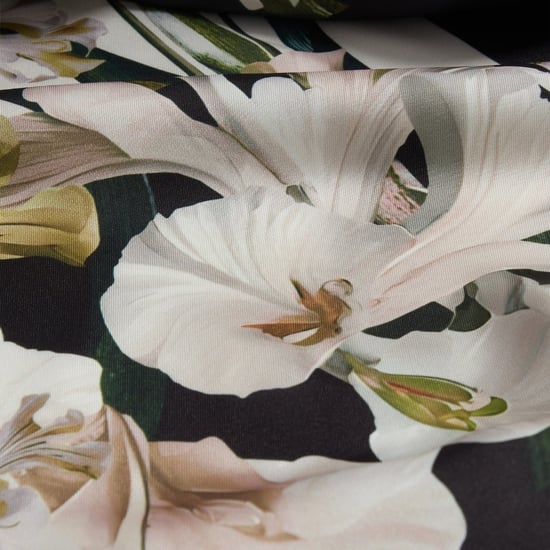 Ted Baker Roneea Jurk Met Bedrukte Geweven Voorkant In Ivoorkleur, Recht Model - Image 5