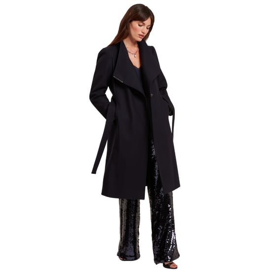 Ted Baker Rose Midi Length Belted Wool Navy Wrap Coat - Image 2