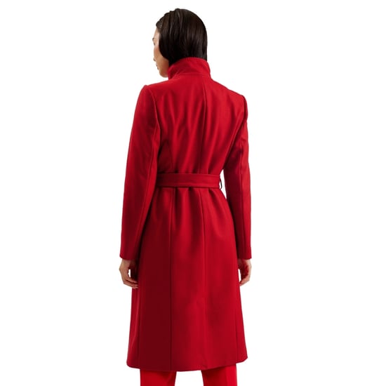 Ted Baker Rose Midi Length Belted Wool Red Wrap Coat - Image 4