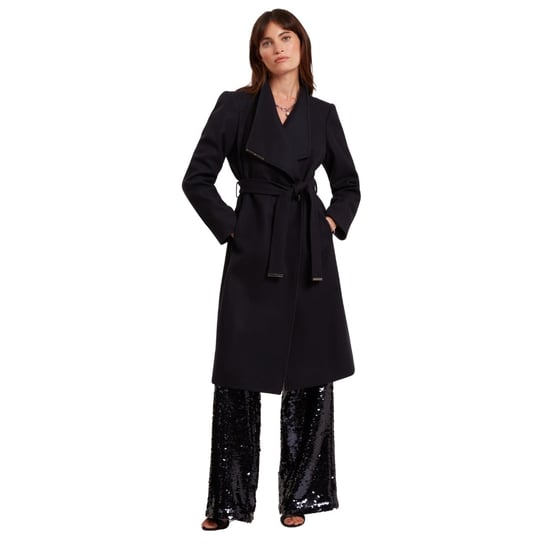 Ted Baker Rose Midi Length Belted Wool Navy Wrap Coat - Image 5
