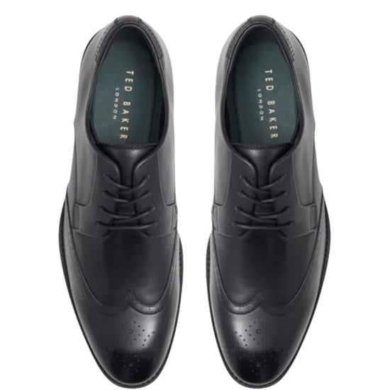 Ted Baker Hacknie Wing Tip Black Dress Shoe - Image 4