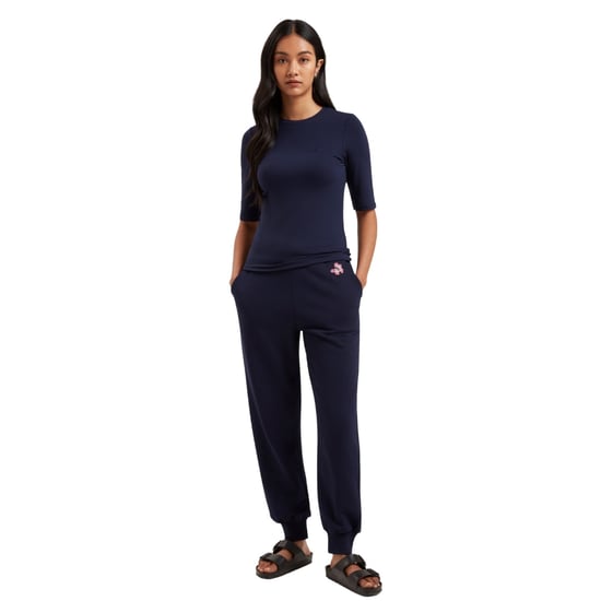Ted Baker Casy Fitted Half Sleeve Chest Branded Navy T-shirt - Image 2