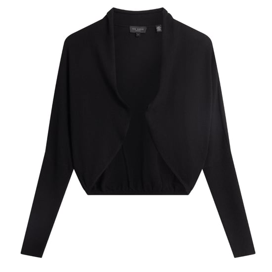 Ted Baker Gabrlaa Circular Knit Cropped Shrug Black Cardigan - Image 1